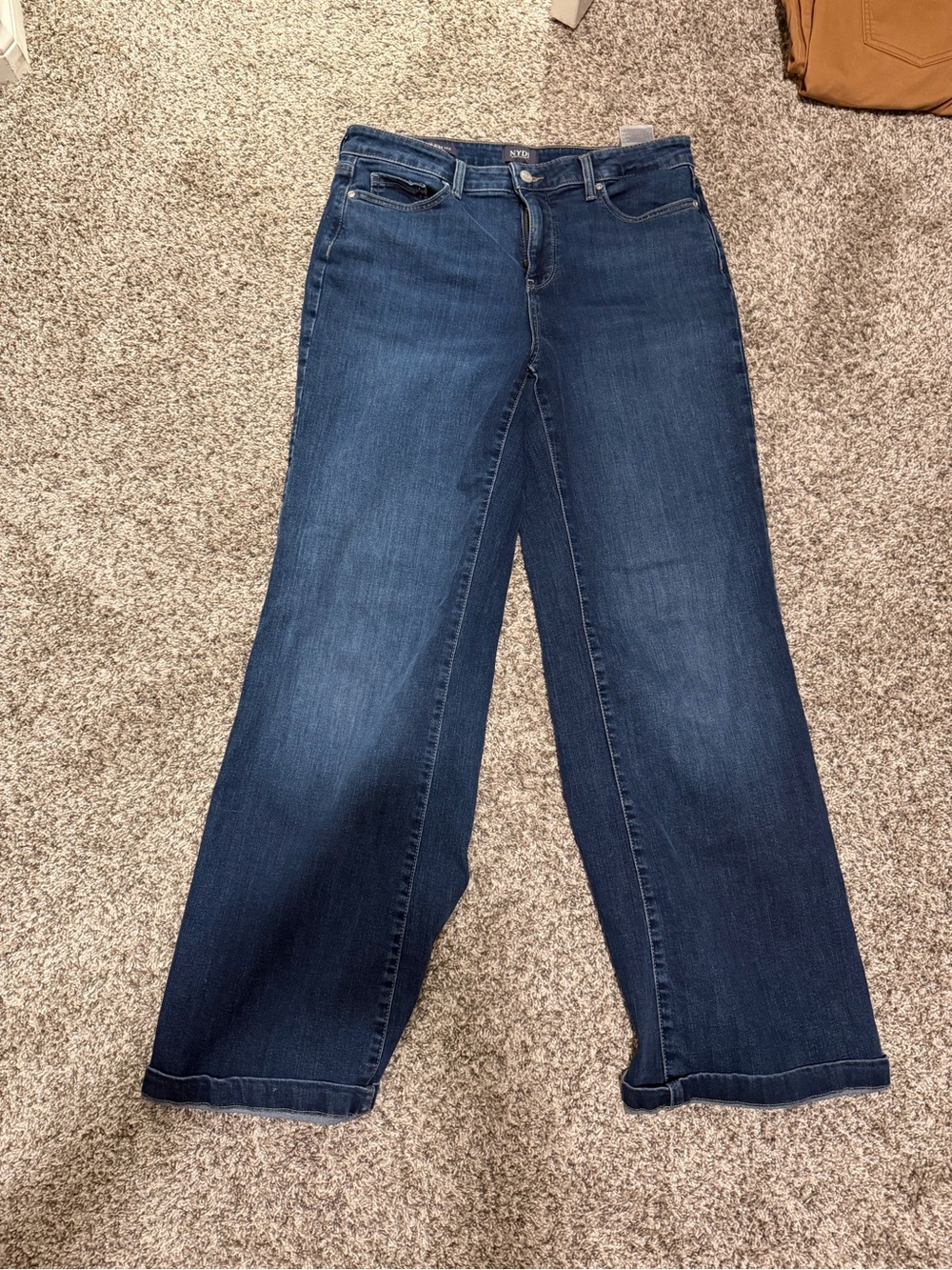 NYDJ Wide Leg Jeans in Dark Blue Wash